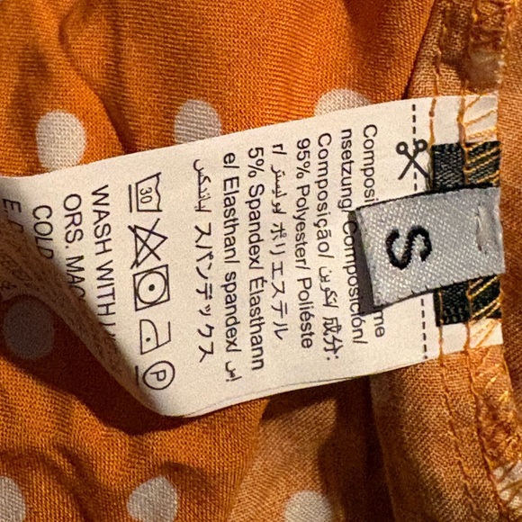 BellanBlue Orange Polka Dot Halter Maxi Dress - Picture 5 of 6